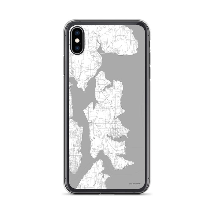 Custom iPhone XS Max Bainbridge Island Washington Map Phone Case in Classic
