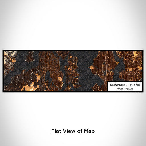 Flat View of Map Custom Bainbridge Island Washington Map Enamel Mug in Ember