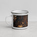 Left View Custom Bainbridge Island Washington Map Enamel Mug in Ember