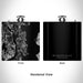 Rendered View of Bainbridge Island Washington Map Engraving on 6oz Stainless Steel Flask in Black