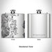 Rendered View of Bainbridge Island Washington Map Engraving on 6oz Stainless Steel Flask