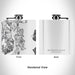Rendered View of Bainbridge Island Washington Map Engraving on 6oz Stainless Steel Flask in White