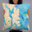 Person holding 22x22 Custom Bainbridge Island Washington Map Throw Pillow in Watercolor