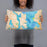 Person holding 20x12 Custom Bainbridge Island Washington Map Throw Pillow in Watercolor