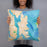 Person holding 18x18 Custom Bainbridge Island Washington Map Throw Pillow in Watercolor