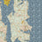 Bainbridge Island Washington Map Print in Woodblock Style Zoomed In Close Up Showing Details