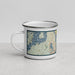 Left View Custom Bainbridge Island Washington Map Enamel Mug in Woodblock
