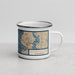 Right View Custom Bainbridge Island Washington Map Enamel Mug in Woodblock