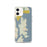 Custom iPhone 12 Bainbridge Island Washington Map Phone Case in Woodblock