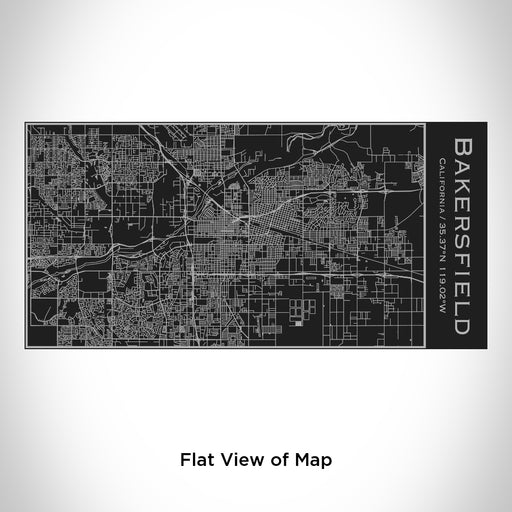 Rendered View of Bakersfield California Map Engraving on 17oz Stainless Steel Insulated Cola Bottle in Black