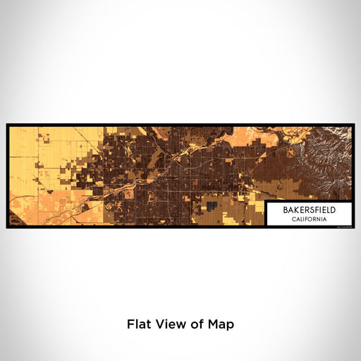 Flat View of Map Custom Bakersfield California Map Enamel Mug in Ember
