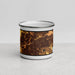 Front View Custom Bakersfield California Map Enamel Mug in Ember