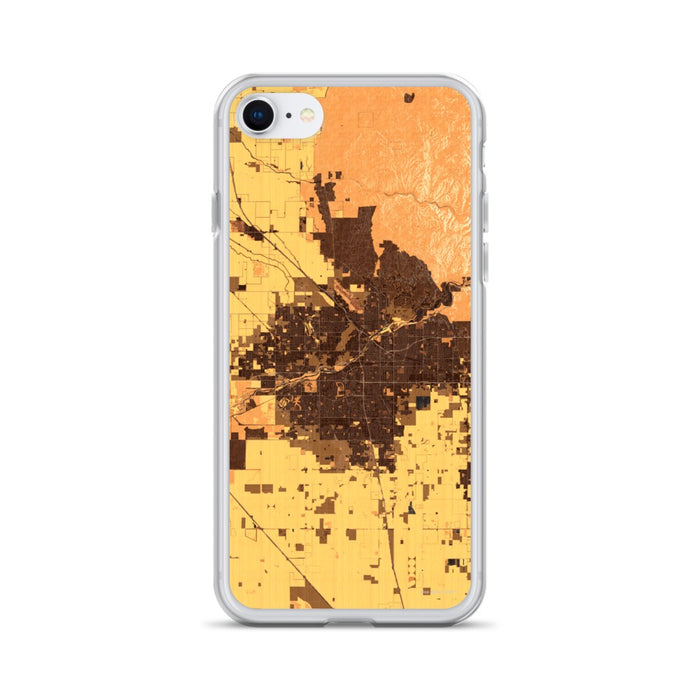 Custom Bakersfield California Map iPhone SE Phone Case in Ember
