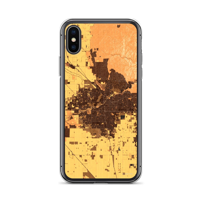 Custom Bakersfield California Map Phone Case in Ember