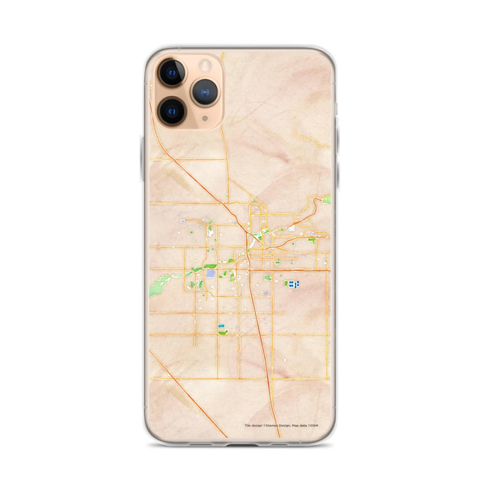 Custom Bakersfield California Map Phone Case in Watercolor