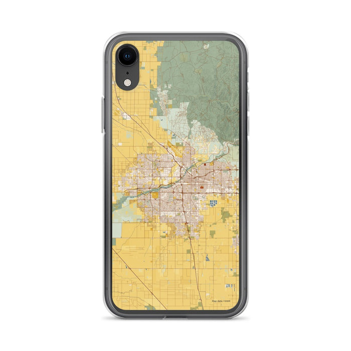 Custom Bakersfield California Map Phone Case in Woodblock