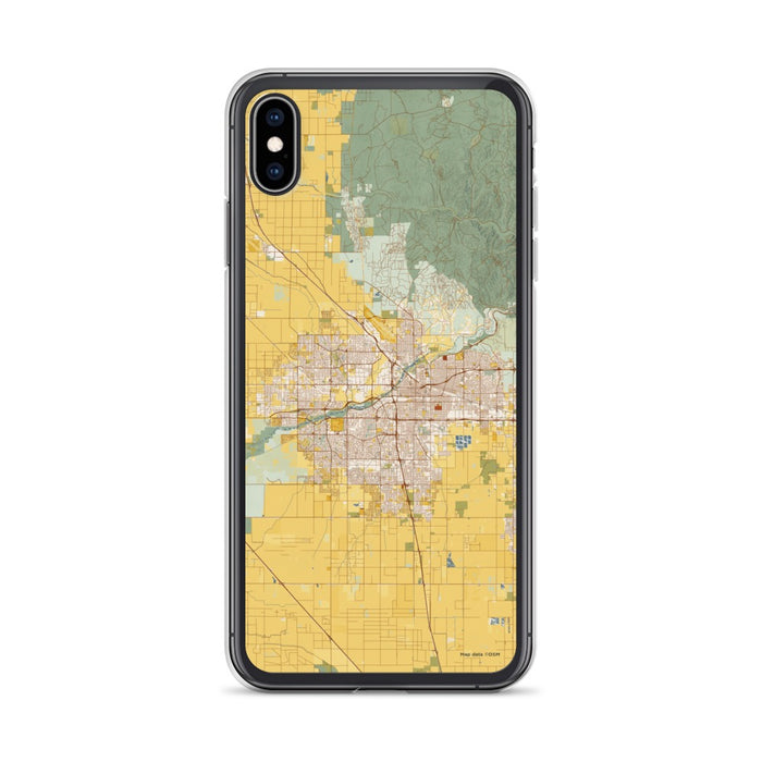 Custom Bakersfield California Map Phone Case in Woodblock