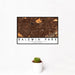 12x18 Baldwin Park California Map Print Landscape Orientation in Ember Style With Small Cactus Plant in White Planter