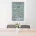 24x36 Baldwin Park California Map Print Portrait Orientation in Afternoon Style Behind 2 Chairs Table and Potted Plant