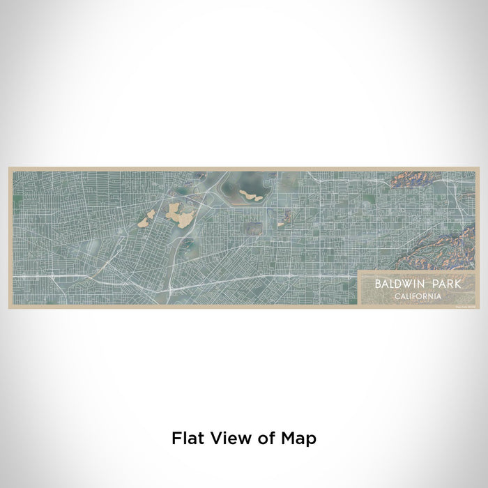 Flat View of Map Custom Baldwin Park California Map Enamel Mug in Afternoon