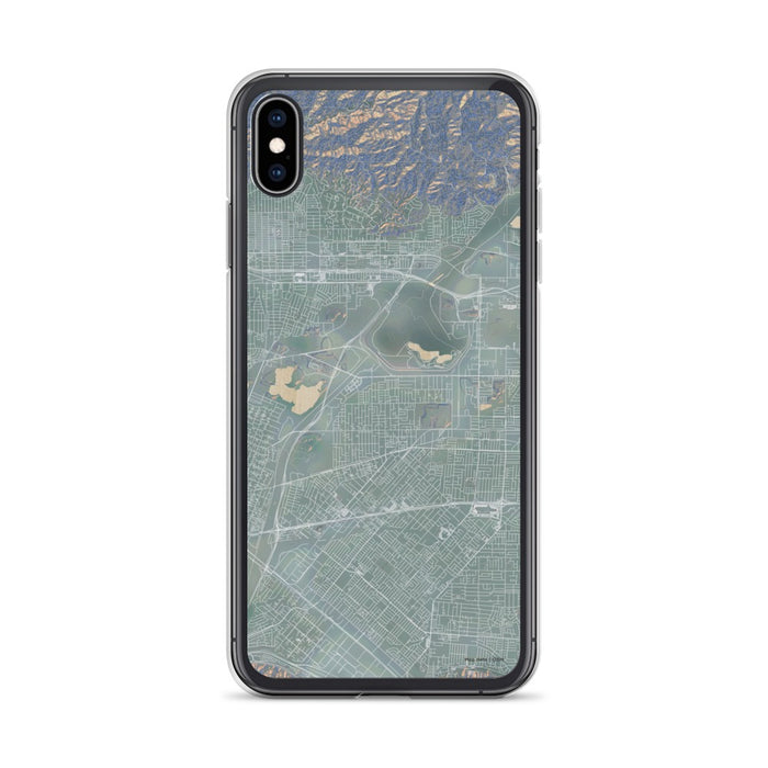 Custom iPhone XS Max Baldwin Park California Map Phone Case in Afternoon