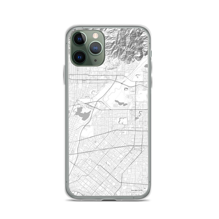Custom iPhone 11 Pro Baldwin Park California Map Phone Case in Classic