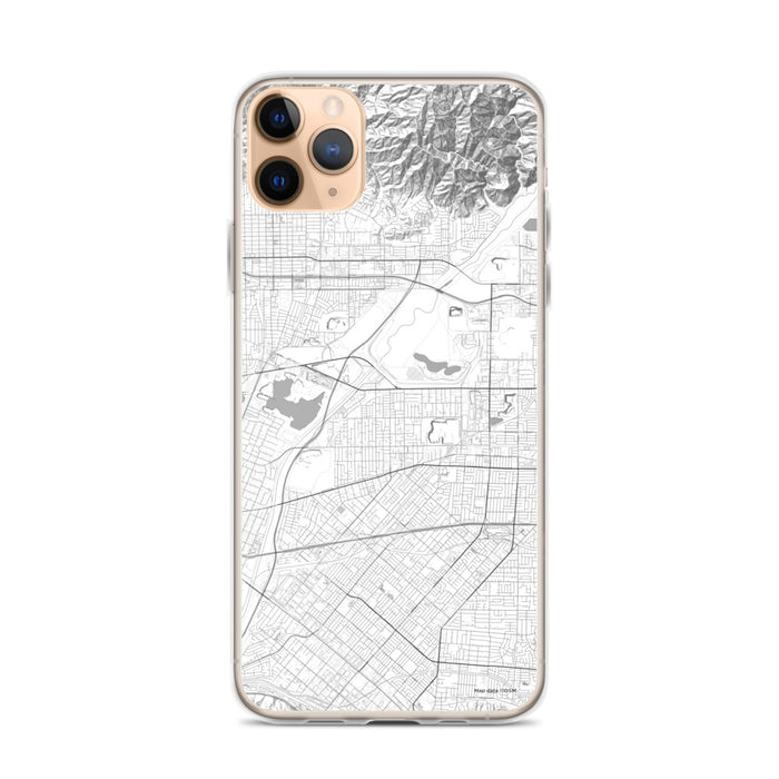 Custom iPhone 11 Pro Max Baldwin Park California Map Phone Case in Classic
