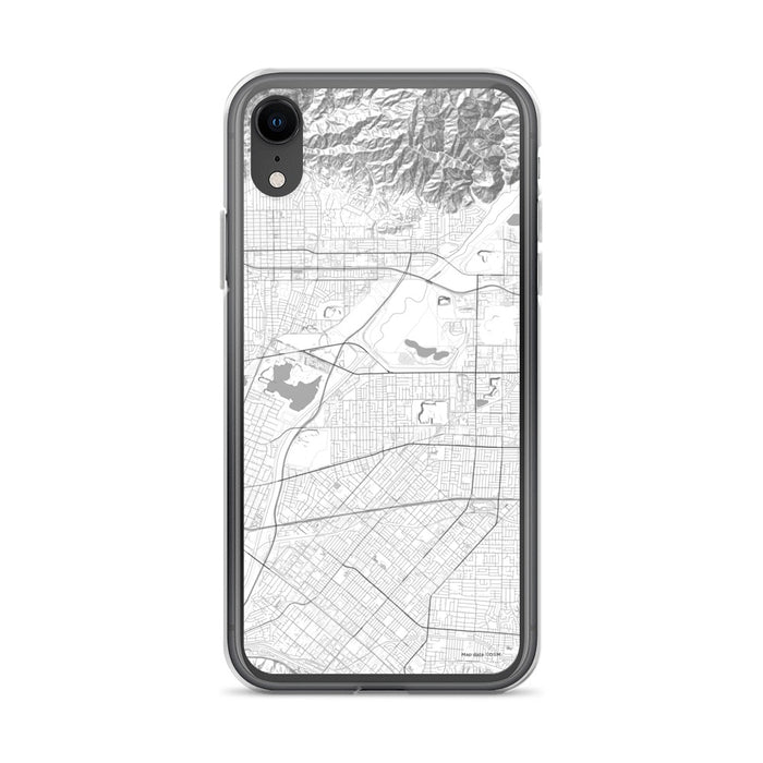 Custom iPhone XR Baldwin Park California Map Phone Case in Classic