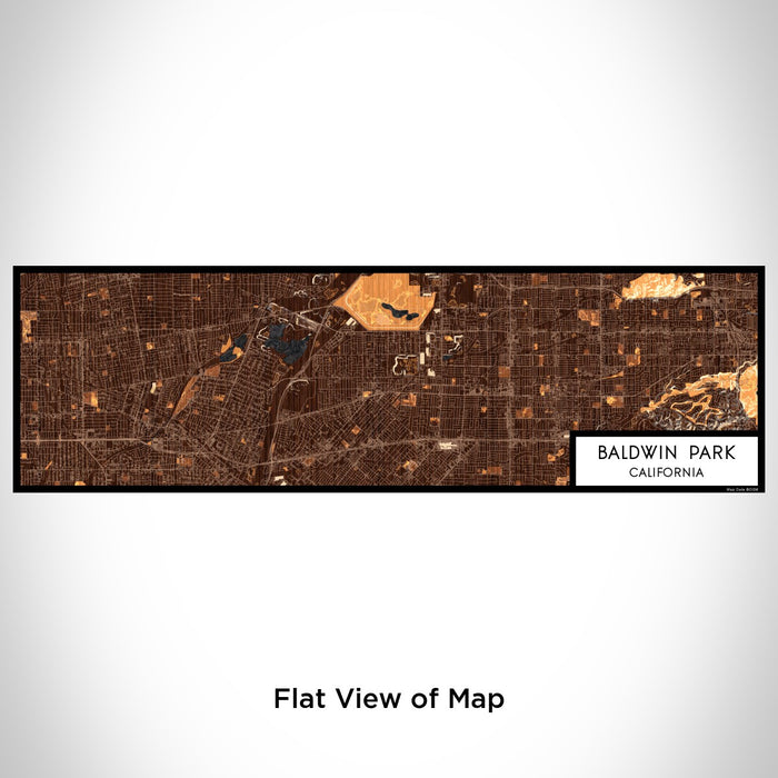 Flat View of Map Custom Baldwin Park California Map Enamel Mug in Ember
