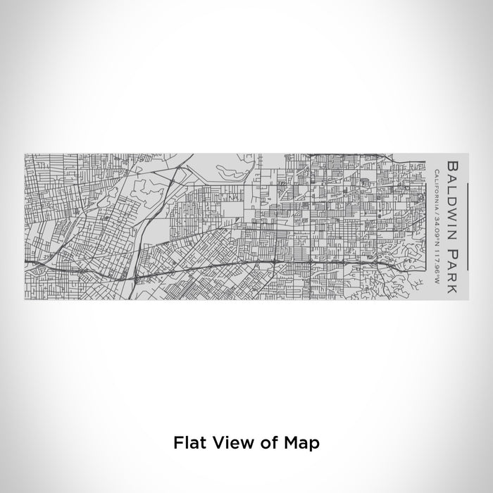 Rendered View of Baldwin Park California Map Engraving on 10oz Stainless Steel Insulated Cup with Sipping Lid