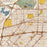 Baldwin Park California Map Print in Woodblock Style Zoomed In Close Up Showing Details