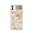 Custom iPhone 11 Baldwin Park California Map Phone Case in Woodblock