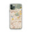 Custom iPhone 11 Pro Baldwin Park California Map Phone Case in Woodblock