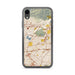 Custom iPhone XR Baldwin Park California Map Phone Case in Woodblock