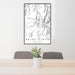 24x36 Baldy Cinco Colorado Map Print Portrait Orientation in Classic Style Behind 2 Chairs Table and Potted Plant