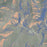 Baldy Cinco Colorado Map Print in Afternoon Style Zoomed In Close Up Showing Details