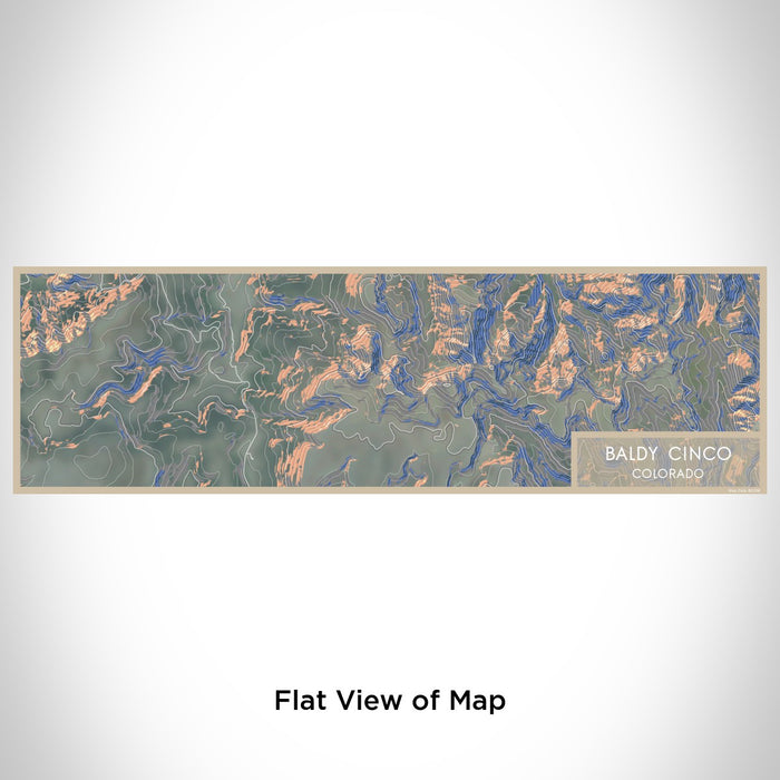 Flat View of Map Custom Baldy Cinco Colorado Map Enamel Mug in Afternoon