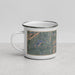 Left View Custom Baldy Cinco Colorado Map Enamel Mug in Afternoon
