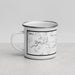 Left View Custom Baldy Cinco Colorado Map Enamel Mug in Classic