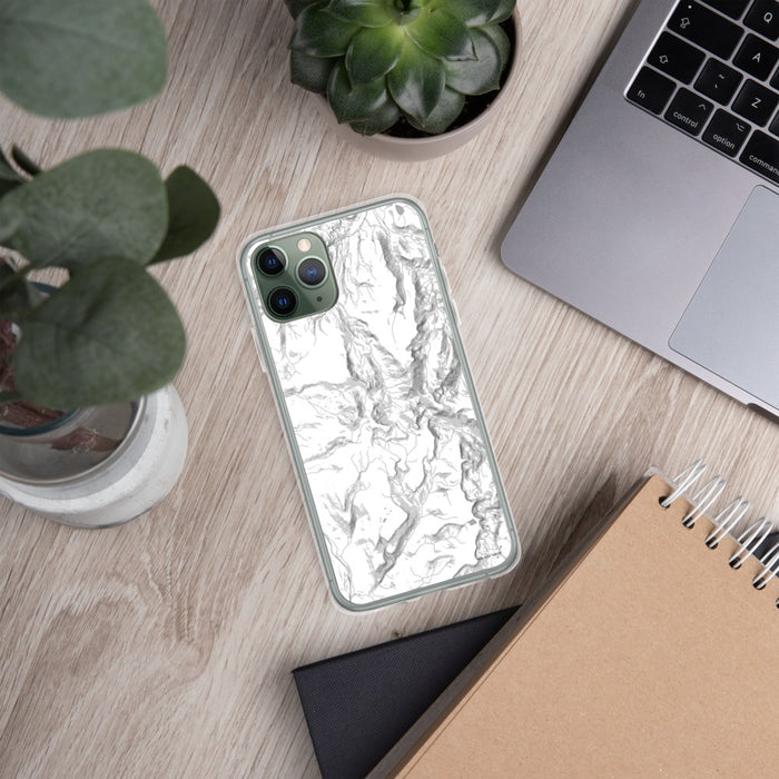 Custom Baldy Cinco Colorado Map Phone Case in Classic on Table with Laptop and Plant