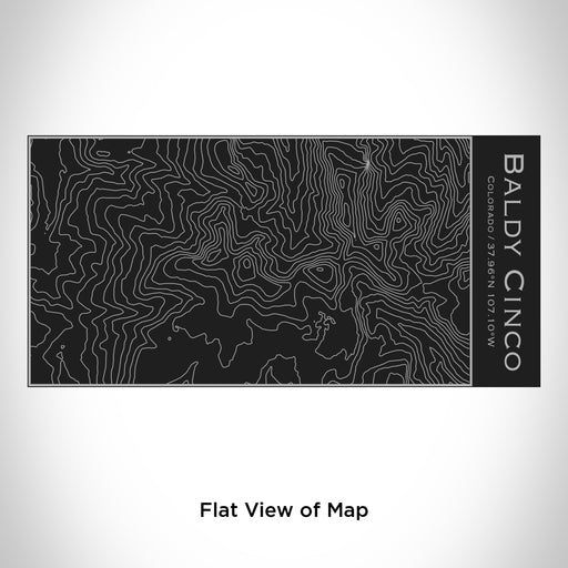 Rendered View of Baldy Cinco Colorado Map Engraving on 17oz Stainless Steel Insulated Cola Bottle in Black