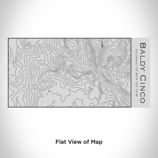 Rendered View of Baldy Cinco Colorado Map Engraving on 17oz Stainless Steel Insulated Cola Bottle