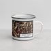 Right View Custom Baldy Cinco Colorado Map Enamel Mug in Ember