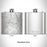 Rendered View of Baldy Cinco Colorado Map Engraving on 6oz Stainless Steel Flask