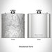 Rendered View of Baldy Cinco Colorado Map Engraving on 6oz Stainless Steel Flask
