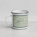 Left View Custom Baldy Cinco Colorado Map Enamel Mug in Woodblock