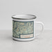 Right View Custom Baldy Cinco Colorado Map Enamel Mug in Woodblock