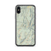 Custom iPhone X/XS Baldy Cinco Colorado Map Phone Case in Woodblock