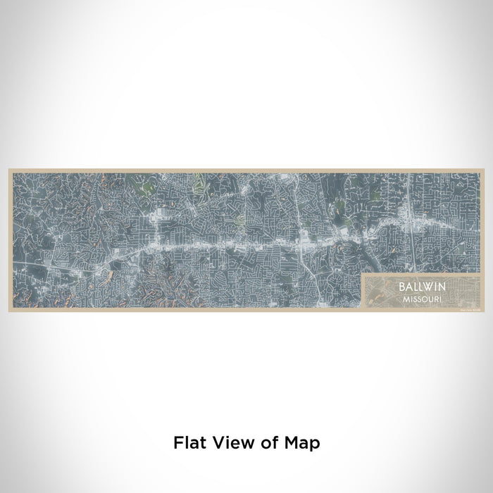 Flat View of Map Custom Ballwin Missouri Map Enamel Mug in Afternoon