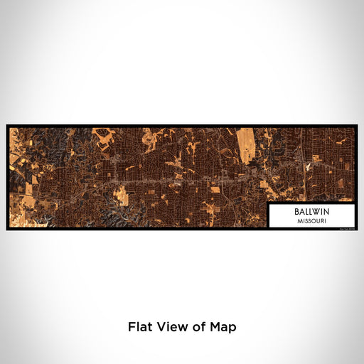 Flat View of Map Custom Ballwin Missouri Map Enamel Mug in Ember